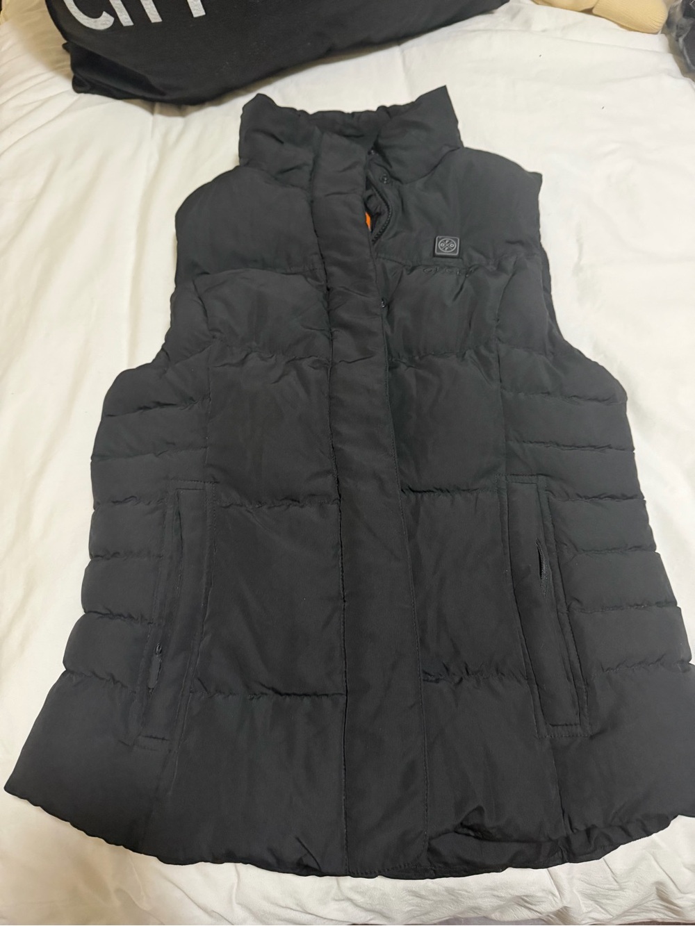 Women's Black Quilted Puffer Vest - Sleeveless Layering Shell